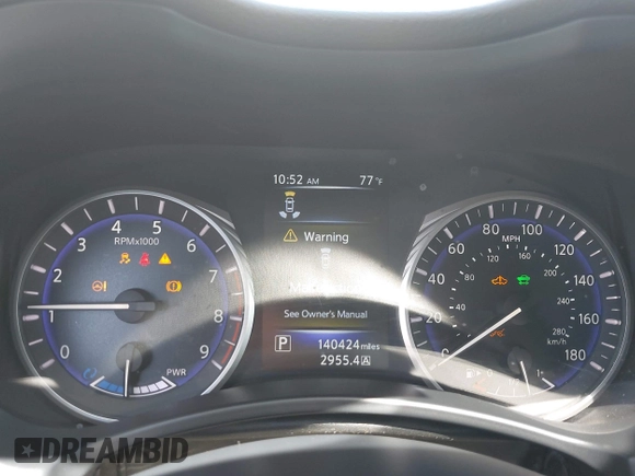 2014 Infiniti Q50 Hybrid Premium z VIN JN1AV7AP3EM690226, wystawiony jako IAAI lot #42259111 z przebiegiem 140 424 mil mil oraz . Historia ofert i sprzedaży dostępna na DreamBid. Obrazek 7.