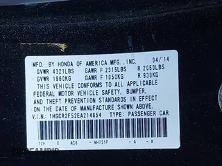 2014 Honda Accord Sport with VIN 1HGCR2F52EA214654, listed as a IAAI auction lot 42048759 with 165,197 mi miles and . Bid and sale history available at carsss.com. Image 9.