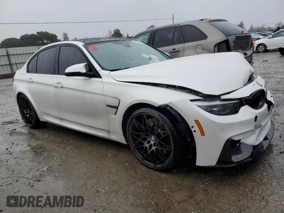 2018 BMW M3 with VIN WBS8M9C56J5J78625, listed as a Copart auction lot 44383863 with 0 mi miles. Bid and sale history available at carsss.com. Image 4.
