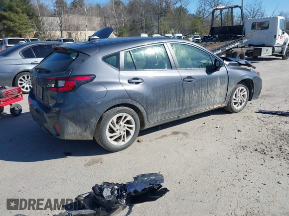2024 Subaru Impreza with VIN JF1GUABC0R8272102, listed as a IAAI auction lot 41745190 with 30,127 mi miles and . Bid and sale history available at DreamBid. Image 4.