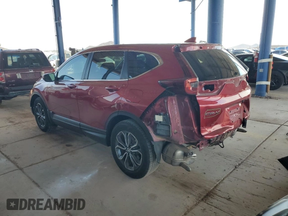 2020 Honda CR-V EX with VIN 5J6RW1H59LA006982, listed as a Copart auction lot 64681805 with 62,168 mi miles and Salvage title. Bid and sale history available at DreamBid. Image 2.