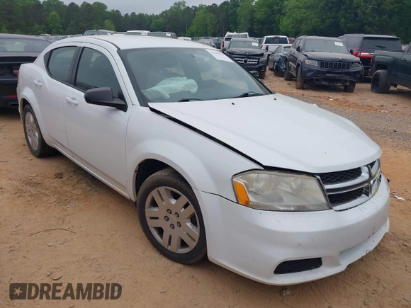2014 Dodge Avenger SE with VIN 1C3CDZAB4EN226417, listed as a IAAI auction lot 42104189 with 155,454 mi miles and . Bid and sale history available at DreamBid. Image 1.