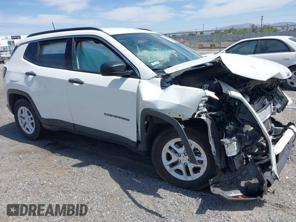 2021 Jeep Compass Sport z VIN 3C4NJCAB6MT532267, wystawiony jako IAAI lot #42035764 z przebiegiem 41 725 mil mil oraz . Historia ofert i sprzedaży dostępna na DreamBid. Obrazek 1.
