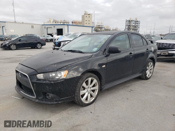 2013 Mitsubishi Lancer GT with VIN JA32U8FW8DU006424, listed as a Copart auction lot 44709515 with 127,900 mi miles and Salvage Title. Bid and sale history available at carsss.com. Image 1.