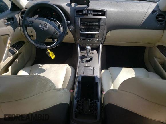 2009 Lexus IS 250 with VIN JTHCK262X92029131, listed as a Copart auction lot 63858915 with 129,451 mi miles and Salvage title. Bid and sale history available at DreamBid. Image 8.