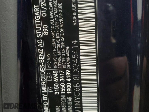 2020 Mercedes-Benz G 550 z VIN W1NYC6BJ8LX345414, wystawiony jako Copart lot #50952435 z przebiegiem 14 261 mil mil oraz Szkody całkowita. Historia ofert i sprzedaży dostępna na DreamBid. Obrazek 14.