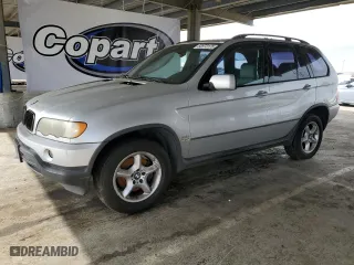 2003 BMW X5 3.0i with VIN 5UXFA53563LV74356, listed as a Copart auction lot 53973175 with 239,493 mi miles and Clean Title. Bid and sale history available at carsss.com. Image 1.
