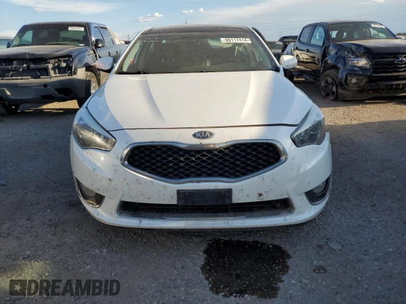 2015 Kia Cadenza Premium with VIN KNALN4D74F5172280, listed as a Copart auction lot 69117414 with 0 mi miles and Salvage Title. Bid and sale history available at carsss.com. Image 5.