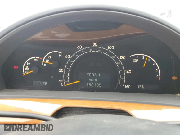 2001 Mercedes-Benz S-Class with VIN WDBNG70J81A140150, listed as a Copart auction lot 76774754 with 160,105 mi miles and Clean Title. Bid and sale history available at carsss.com. Image 9.