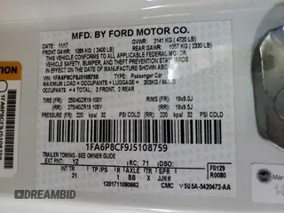 2018 Ford Mustang GT z VIN 1FA6P8CF9J5108759, wystawiony jako Copart lot #59017865 z przebiegiem 79 421 mil mil oraz Szkoda całkowita • Salvage title. Historia ofert i sprzedaży dostępna na DreamBid. Obrazek 12.