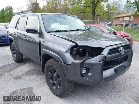 2021 Toyota 4Runner SR5 with VIN JTEMU5JR8M5855842, listed as a IAAI auction lot 42016331 with 87,455 mi miles and . Bid and sale history available at DreamBid. Image 6.
