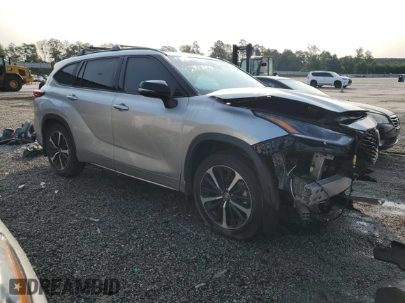 2022 Toyota Highlander XSE with VIN 5TDLZRBH7NS180107, listed as a Copart auction lot 58534725 with Not provided miles and Salvage title. Bid and sale history available at DreamBid. Image 4.