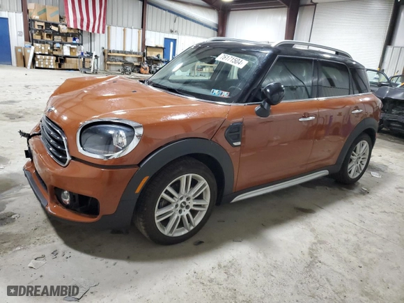 2017 MINI Countryman Cooper with VIN WMZYS7C37H3B62622, listed as a Copart auction lot 76171504 with 18,292 mi miles and Salvage Title. Bid and sale history available at carsss.com. Image 1.