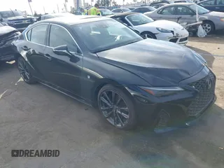 2023 Lexus IS with VIN JTHGZ1B24P5062618, listed as a IAAI auction lot 41273174 with 33,473 mi miles. Bid and sale history available at carsss.com. Image 1.