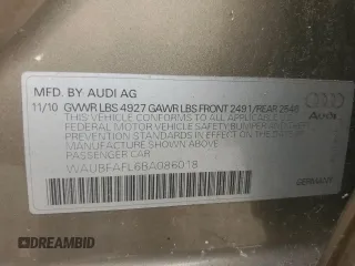 2011 Audi A4 Premium with VIN WAUBFAFL6BA086018, listed as a Copart auction lot 76614044 with 118,263 mi miles and Clean Title. Bid and sale history available at carsss.com. Image 12.