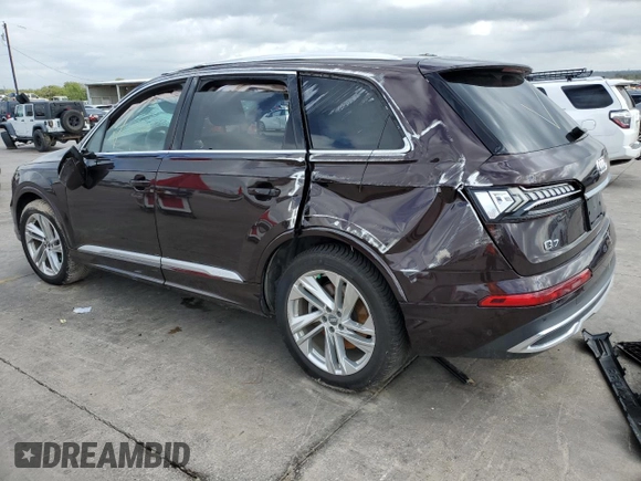 2020 Audi Q7 Premium Plus with VIN WA1LJAF73LD010114, listed as a Copart auction lot 74204703 with Not provided miles and . Bid and sale history available at DreamBid. Image 2.