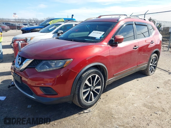 2016 Nissan Rogue S with VIN KNMAT2MT0GP629321, listed as a IAAI auction lot 41328586 with 192,994 mi miles and . Bid and sale history available at DreamBid. Image 17.