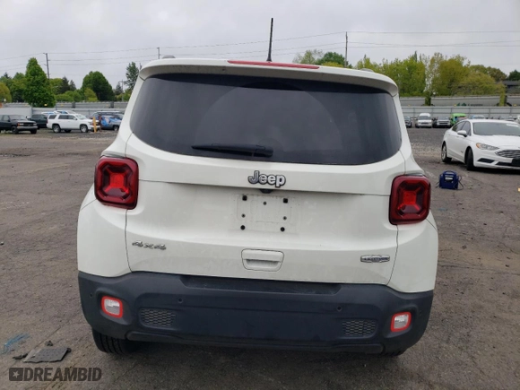 2021 Jeep Renegade Latitude with VIN ZACNJDB17MPN29491, listed as a Copart auction lot 52576654 with 0 mi miles and Salvage Title. Bid and sale history available at carsss.com. Image 6.