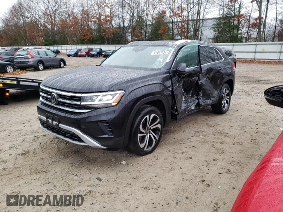 2023 Volkswagen Atlas SEL with VIN 1V2BE2CA0PC204119, listed as a Copart auction lot 81601434 with 21,914 mi miles and Salvage title. Bid and sale history available at DreamBid. Image 1.
