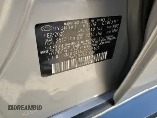 2023 Hyundai Sonata SEL with VIN KMHL34JJ0PA065109, listed as a Copart auction lot 54348345 with 40,833 mi miles and Salvage Title. Bid and sale history available at DreamBid. Image 12.