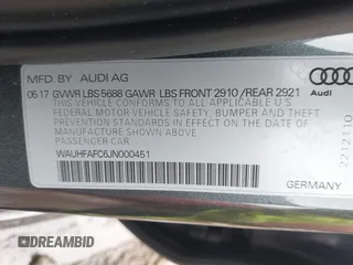 2018 Audi S6 Prestige with VIN WAUHFAFC6JN000451, listed as a IAAI auction lot 41629263 with 117,805 mi miles. Bid and sale history available at carsss.com. Image 9.