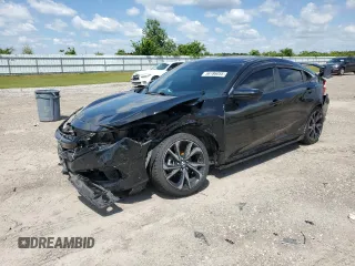 2019 Honda Civic Sport with VIN 2HGFC2F84KH602989, listed as a Copart auction lot 56186055 with Not provided miles and Salvage title. Bid and sale history available at DreamBid. Image 1.