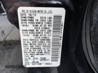 2014 Infiniti QX70 с VIN JN8CS1MW1EM411715, выставлен на аукционе Copart как лот 65465775 с пробегом 180 472 миль миль и Чистый • Clean title. История ставок и продаж доступна на DreamBid. Изображение 13.