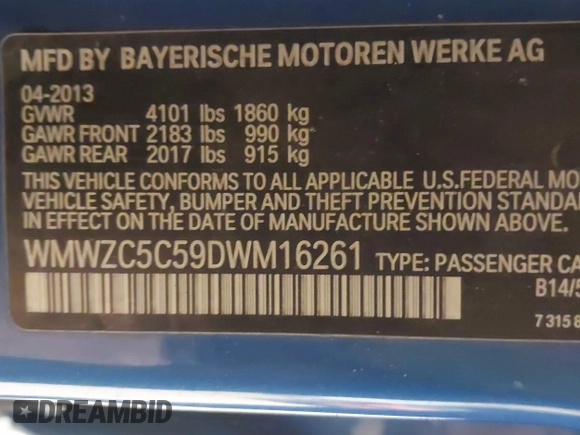 2013 MINI Countryman S ALL4 z VIN WMWZC5C59DWM16261, wystawiony jako IAAI lot #41563270 z przebiegiem 159 516 mil mil oraz . Historia ofert i sprzedaży dostępna na DreamBid. Obrazek 9.