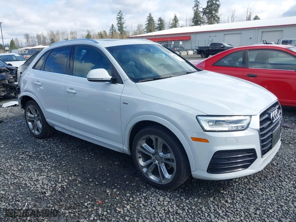 2018 Audi Q3 Premium Plus with VIN WA1JCCFS9JR009373, listed as a IAAI auction lot 41816704 with 95,244 mi miles. Bid and sale history available at carsss.com. Image 1.