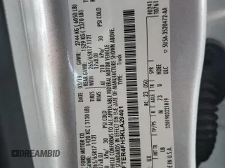 2019 Ford Ranger XL with VIN 1FTER4FH5KLA29401, listed as a Copart auction lot 49282355 with 98,143 mi miles and Salvage Title. Bid and sale history available at DreamBid. Image 12.