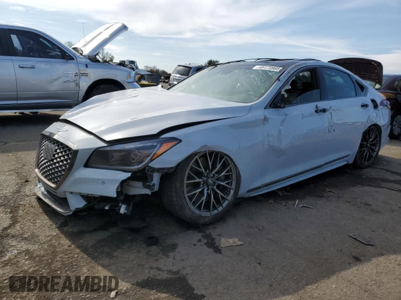 2020 Genesis G80 Sport with VIN KMTFN4JB8LU329692, listed as a Copart auction lot 45175985 with 32,410 mi miles and Salvage title. Bid and sale history available at DreamBid. Image 1.