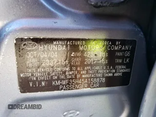2005 Hyundai Sonata GLS with VIN KMHWF35H45A158878, listed as a Copart auction lot 76386204 with 117,846 mi miles and Salvage Title. Bid and sale history available at carsss.com. Image 12.