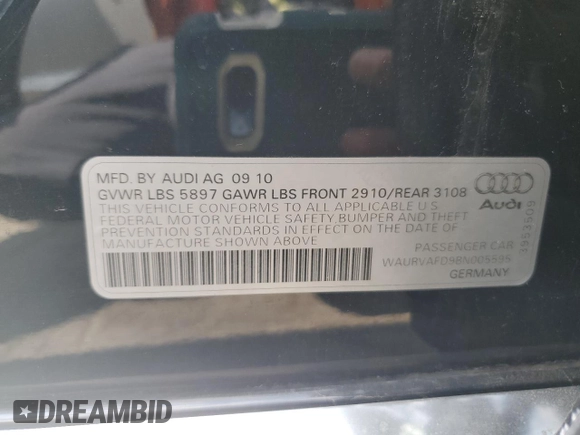 2011 Audi A8 z VIN WAURVAFD9BN005595, wystawiony jako Copart lot #66302644 z przebiegiem 106 610 mil mil oraz Nie do naprawy. Historia ofert i sprzedaży dostępna na DreamBid. Obrazek 12.