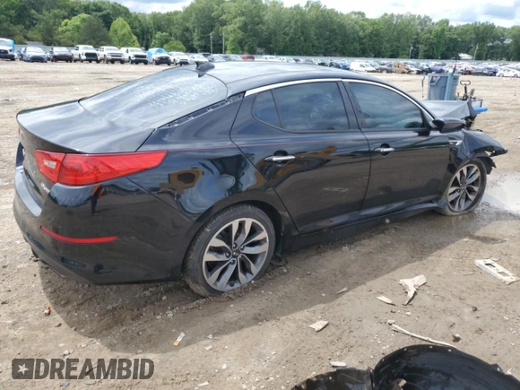 2015 Kia Optima SX Turbo with VIN 5XXGR4A62FG493749, listed as a Copart auction lot 58897855 with 151,744 mi miles and Salvage title. Bid and sale history available at DreamBid. Image 3.