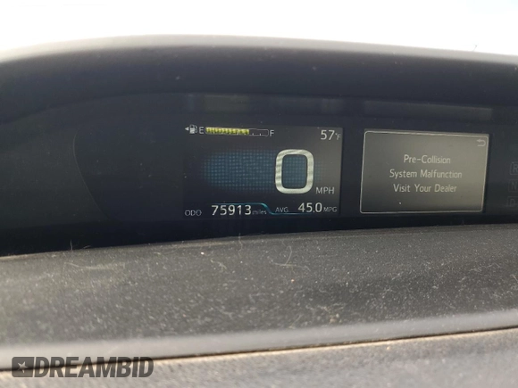2020 Toyota Prius LE with VIN JTDL9RFU4L3020885, listed as a Copart auction lot 46691465 with 75,913 mi miles and Salvage title. Bid and sale history available at DreamBid. Image 9.
