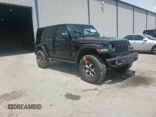 2022 Jeep Wrangler Unlimited Rubicon with VIN 1C4HJXFG1NW193437, listed as a Copart auction lot 57137365 with 56,732 mi miles and Salvage title. Bid and sale history available at DreamBid. Image 14.