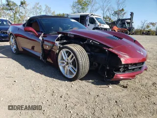 2019 Chevrolet Corvette 2LT with VIN 1G1YD3D73K5107252, listed as a Copart auction lot 77106114 with 19,093 mi miles and Salvage Title. Bid and sale history available at carsss.com. Image 4.