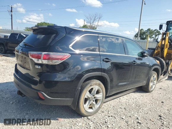 2016 Toyota Highlander Hybrid Limited with VIN 5TDDCRFH1GS013874, listed as a Copart auction lot 61328084 with 93,891 mi miles and Salvage Title. Bid and sale history available at carsss.com. Image 3.