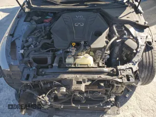 2023 Infiniti Q50 Red Sport 400 with VIN JN1FV7DP3PM570348, listed as a Copart auction lot 80996414 with 35,011 mi miles and Salvage Title. Bid and sale history available at DreamBid. Image 11.