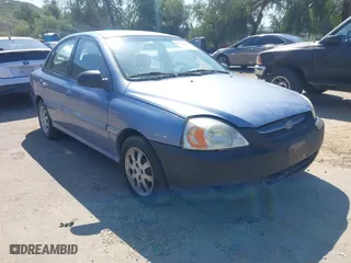 2005 Kia Rio with VIN KNADC125356385613, listed as a IAAI auction lot 41841381 with 91,273 mi miles. Bid and sale history available at carsss.com. Image 1.
