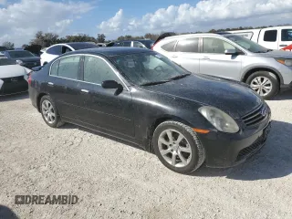 2006 Infiniti G35 with VIN JNKCV51F66M601170, listed as a Copart auction lot 77985654 with 108,136 mi miles and Salvage Title. Bid and sale history available at DreamBid. Image 4.