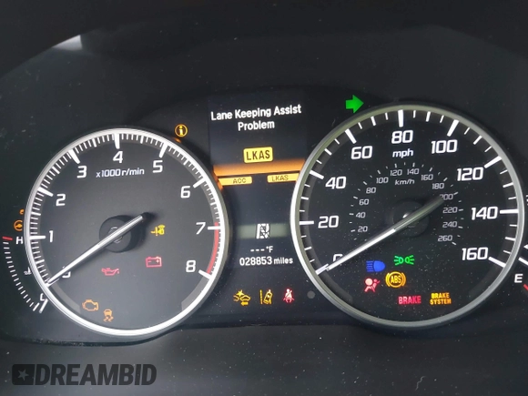 2020 Acura ILX w/Premium Pkg with VIN 19UDE2F70LA005511, listed as a IAAI auction lot 41653952 with 28,853 mi miles. Bid and sale history available at carsss.com. Image 7.