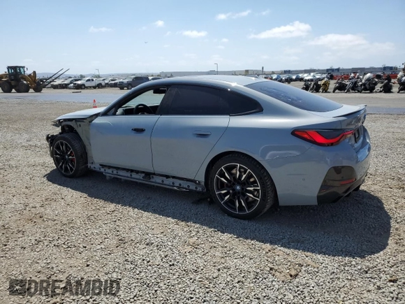 2024 BMW i4 M50 with VIN WBY33AW00RFR75589, listed as a Copart auction lot 54159955 with 8,113 mi miles and Salvage Title. Bid and sale history available at carsss.com. Image 2.