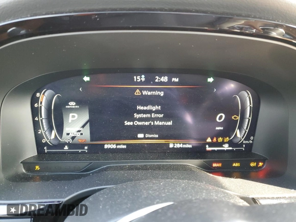 2024 Infiniti QX60 Autograph with VIN 5N1DL1HU5RC330620, listed as a Copart auction lot 88889455 with 8,906 mi miles and Salvage title. Bid and sale history available at DreamBid. Image 9.
