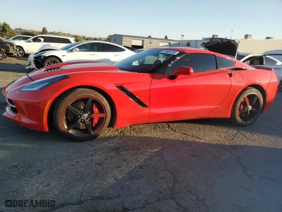2014 Chevrolet Corvette Stingray Z51 3LT with VIN 1G1YL2D79E5104468, listed as a Copart auction lot 73684144 with 105,354 mi miles and Salvage Title. Bid and sale history available at carsss.com. Image 1.
