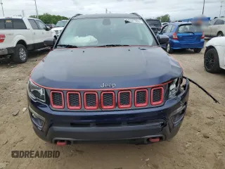2019 Jeep Compass Trailhawk z VIN 3C4NJDDB0KT650118, wystawiony jako Copart lot #58597965 z przebiegiem 38 908 mil mil oraz Czysty tytuł • Clean title. Historia ofert i sprzedaży dostępna na DreamBid. Obrazek 5.