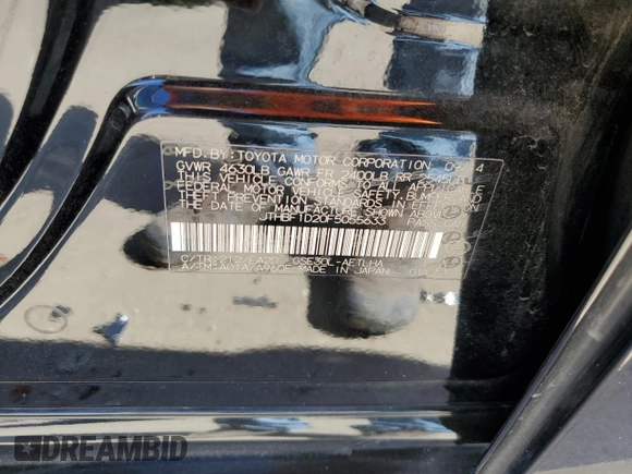 2015 Lexus IS 250 with VIN JTHBF1D20F5055633, listed as a Copart auction lot 48761885 with 78,040 mi miles and Salvage Title. Bid and sale history available at DreamBid. Image 12.