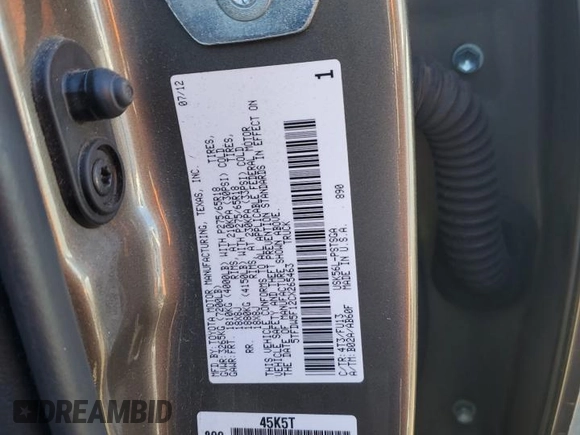 2012 Toyota Tundra with VIN 5TFDW5F12CX265463, listed as a Copart auction lot 83090074 with Not provided miles and Non repairable. Bid and sale history available at DreamBid. Image 13.