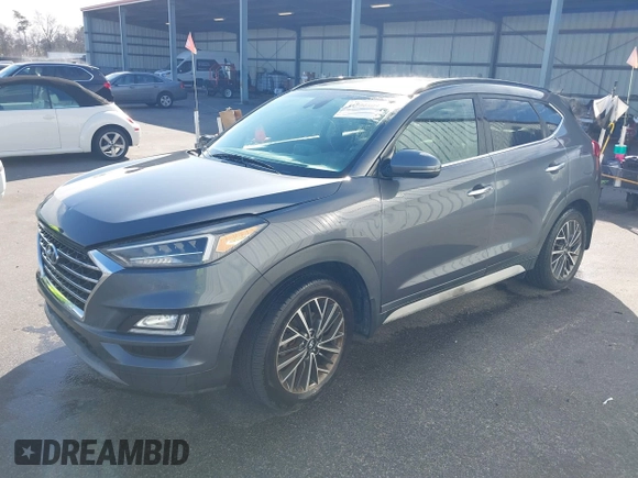 2019 Hyundai Tucson Ultimate with VIN KM8J3CAL5KU853538, listed as a IAAI auction lot 41752809 with 136,348 mi miles. Bid and sale history available at carsss.com. Image 2.