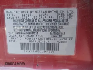 2016 Nissan Versa SV with VIN 3N1CN7AP3GL844214, listed as a IAAI auction lot 41826335 with 165,882 mi miles and . Bid and sale history available at carsss.com. Image 9.